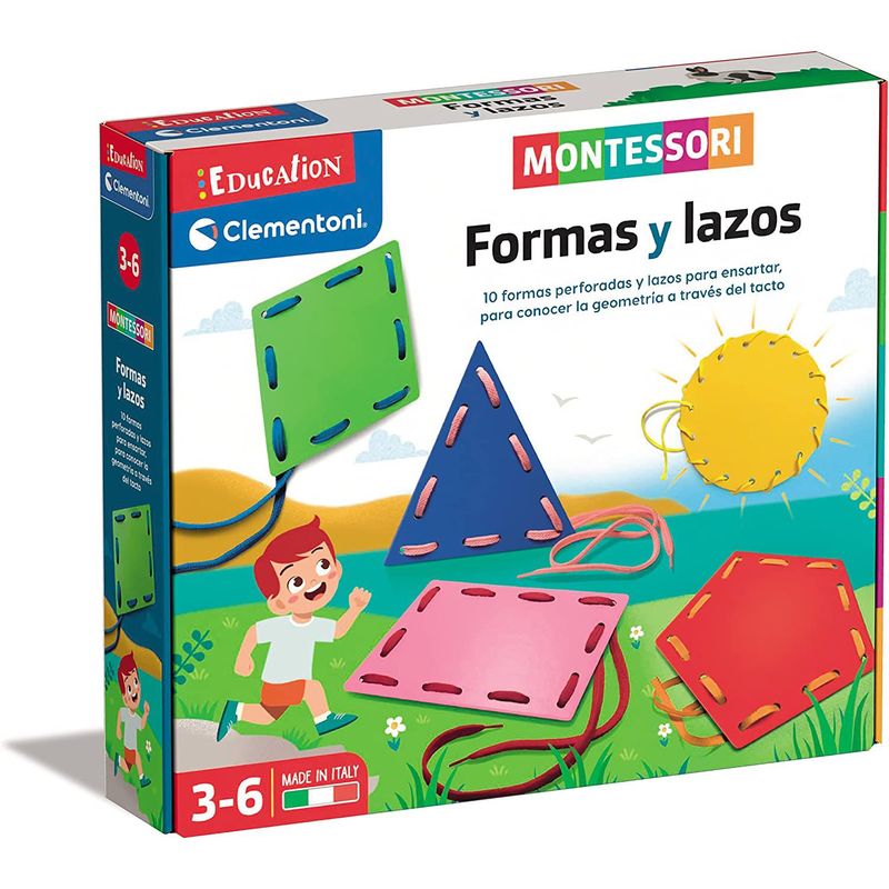 CLEMENTONI - Juego Didáctico Montessori Motricidad Fina Formas Y Colores