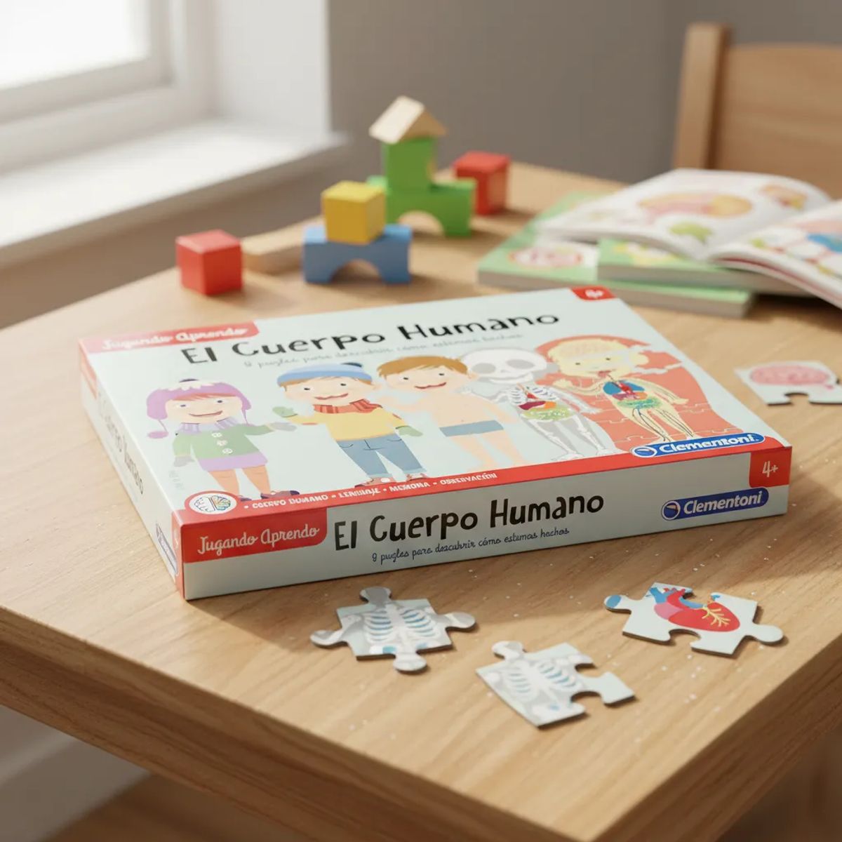 CLEMENTONI - Rompecabezas Niños El Cuerpo Humano 8 En 1 Modelo Anatómico
