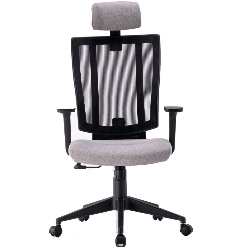 AKIVOY - Silla de Oficina Gerencial Double Espaldar Regulable Brazo 2D Gris