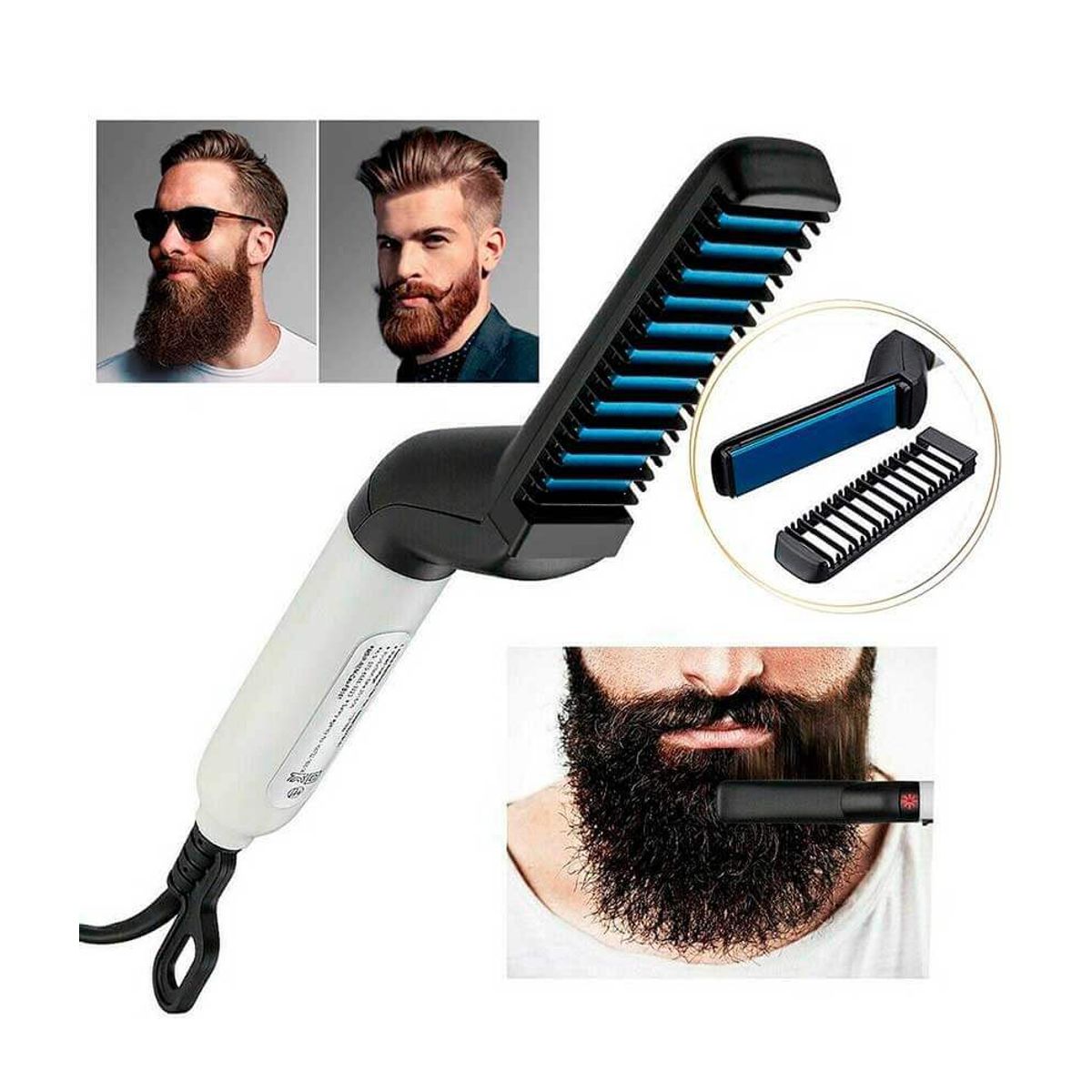 GENERICO - Plancha Cepillo Para Hombre Alisa Y Peina Barba Y Cabello_.