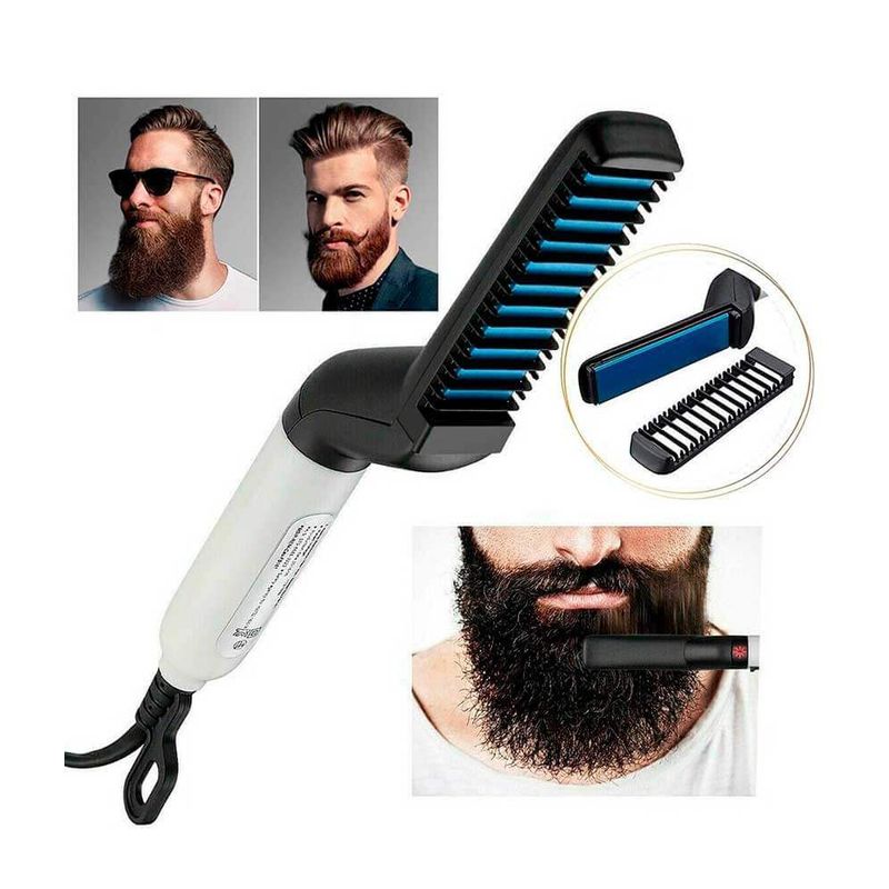 GENERICO - Plancha Cepillo Para Hombre Alisa Y Peina Barba Y Cabello_.