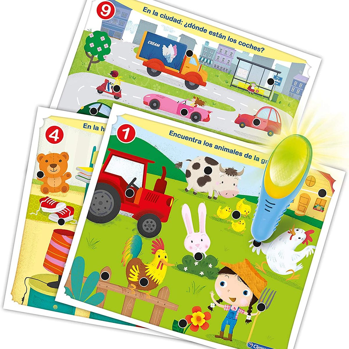 CLEMENTONI - Juego Interactivo Niño Lápiz Mágico Didáctico Lugares Niñas