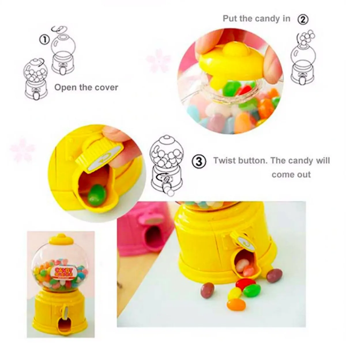 GENERICO - Mini Maquina Dispensadora De Dulces Caramelos Chicles