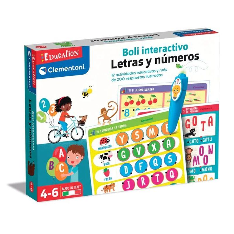 CLEMENTONI - Juego Interactivo Lápiz Mágico Didáctico Letras Y Numeros