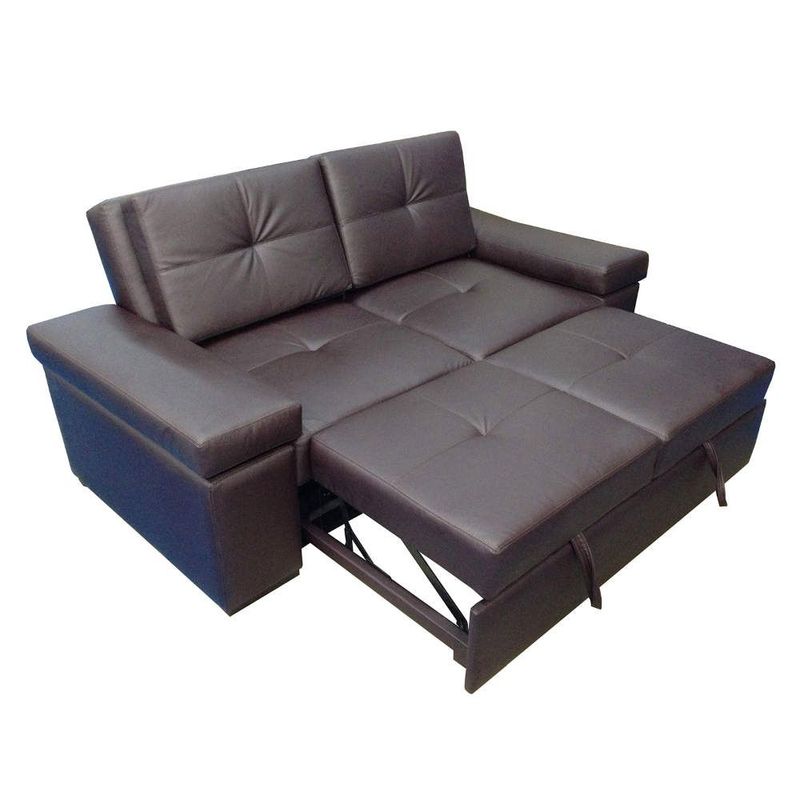 SOFA MARKET - Sofa Cama Cajon Avalon Ecocuero Negro
