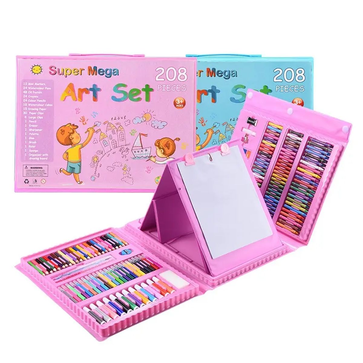 ENFANT'ASY - Set Kit De Arte Dibujo Colores Para Niños Maleta X208 Piezas-