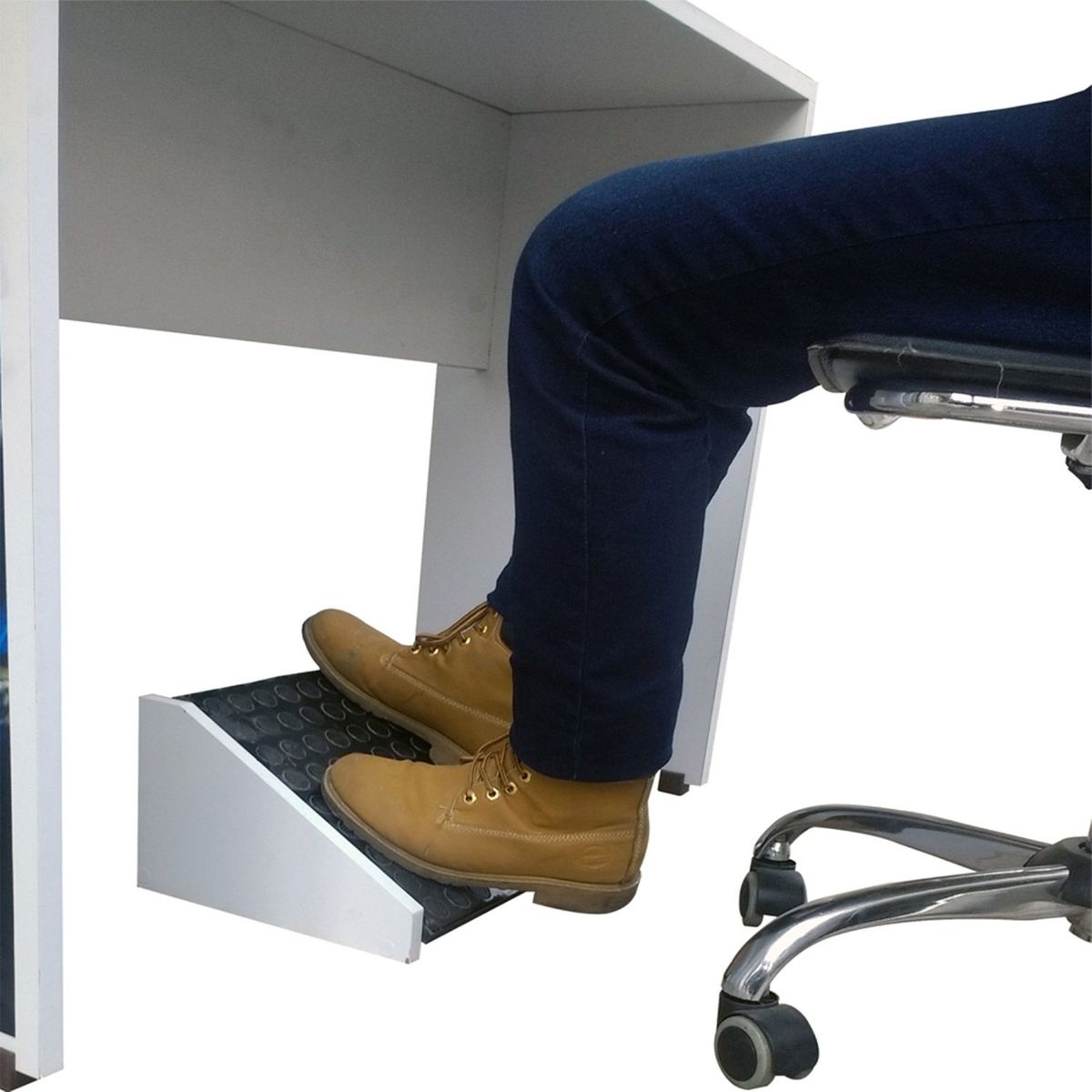 ADEQUAR - Descansapies  Adequar MDA106 Graduable A 3 Alturas Color Blanco