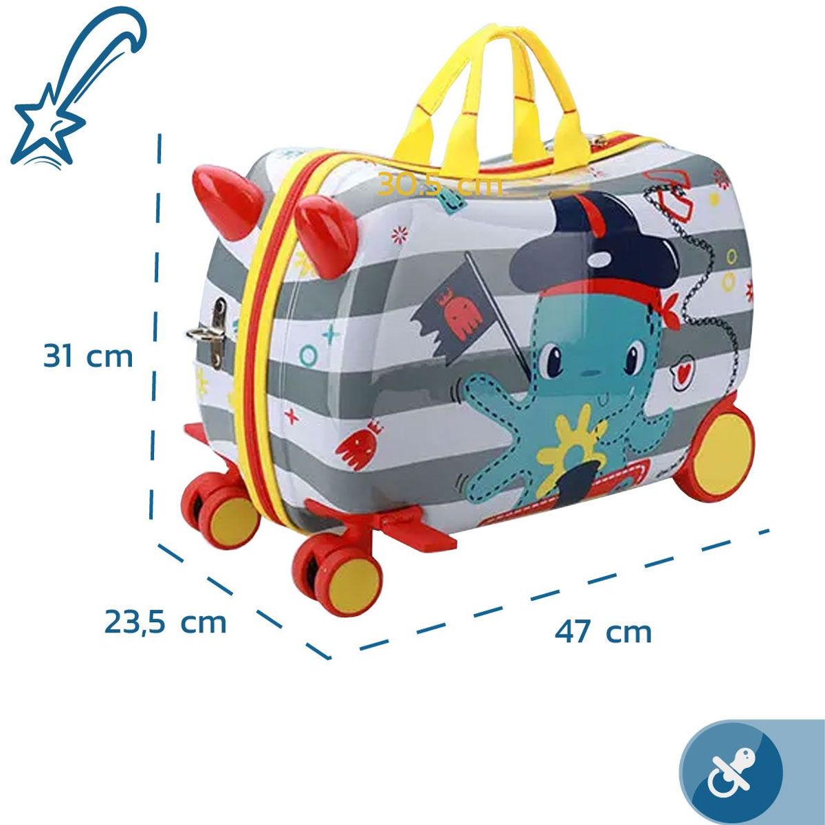 ENFANT'ASY - Maleta De Viaje Rigida Infantil Equipaje De Mano Carry On