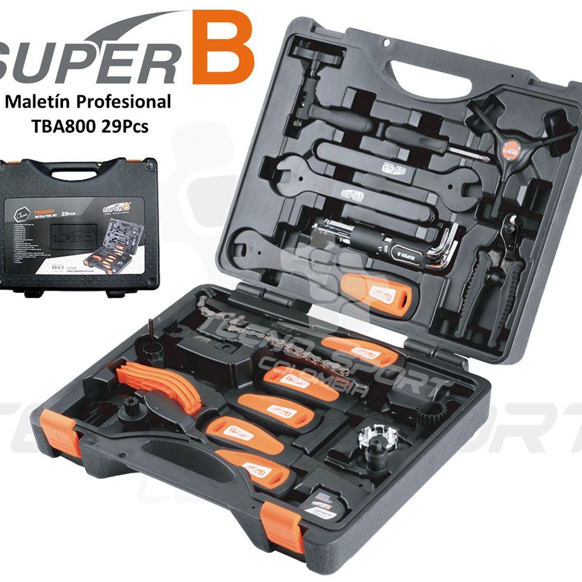 SUPER B - Herramienta Bicicleta Maletin Profesional Super B Tba800 29p
