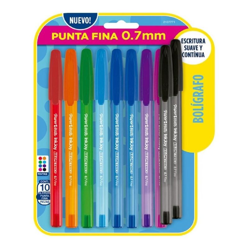 PAPER MATE - Set de Bolígrafos De Colores Paper Mate Kilométrico X10