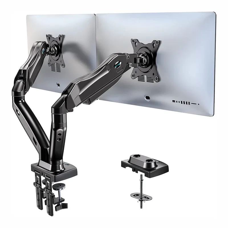 NIA - Base Neumatica De Escritorio Para Monitor Doble 17-33 An-110