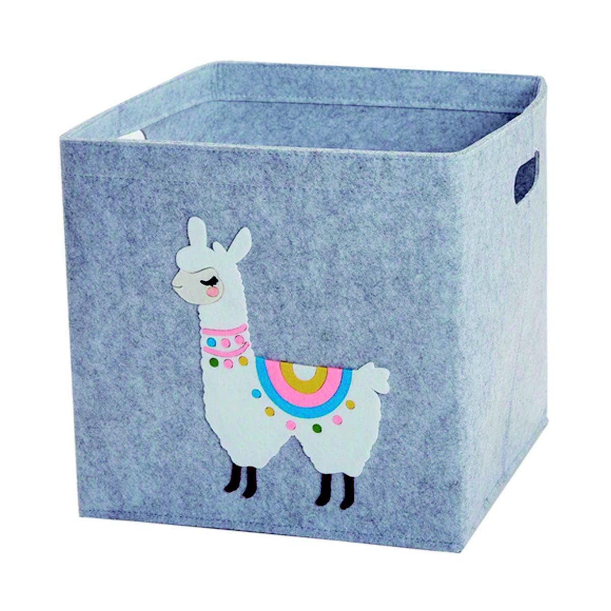 ENFANTASY - Caja Cesta Organizar Almacenar Juguetes Plegable En Fieltro Llama