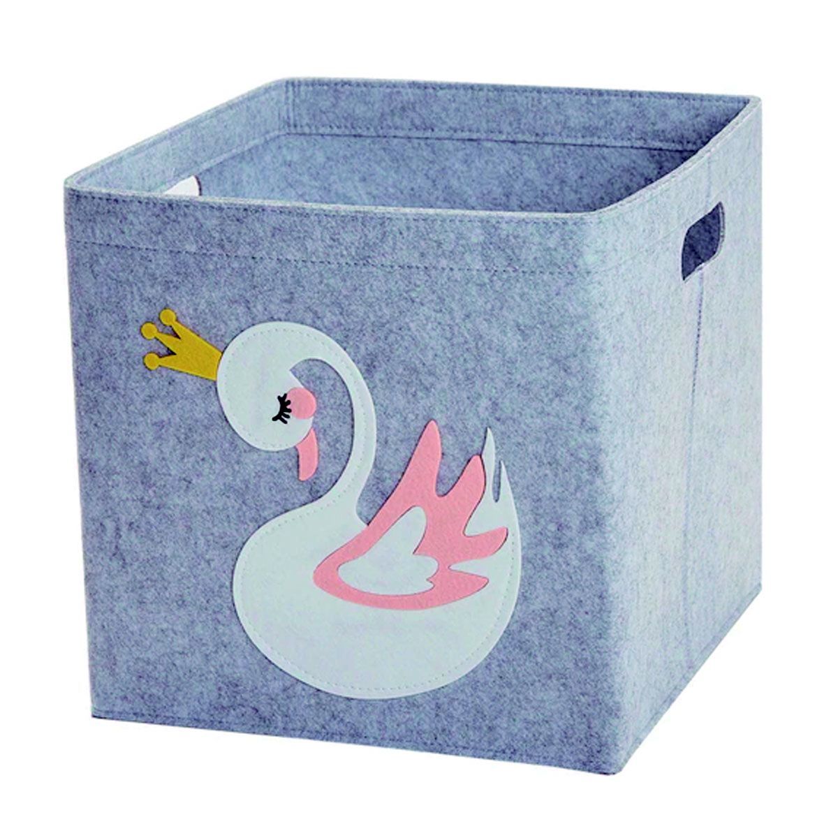 ENFANT'ASY - Caja Cesta Organizar Almacenar Juguetes Plegable En Fieltro Cisne