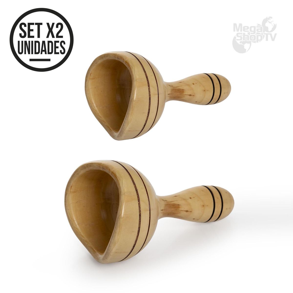 STYLE STARS - Kit X 2 Copa sueca en madera para maderoterapia