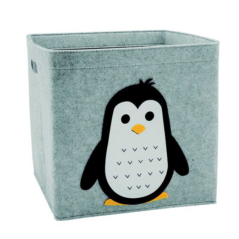 ENFANT'ASY - Caja Cesta Organizar Almacenar Juguetes Plegable En Fieltro Pingüino