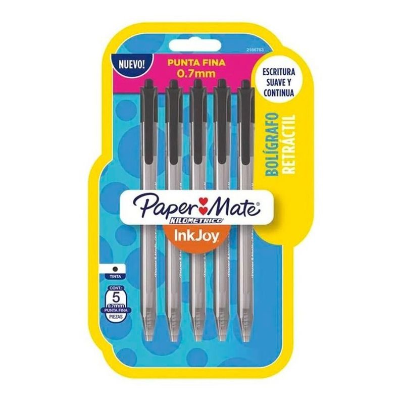 PAPER MATE - Set de Bolígrafos Paper Mate Kilométrico X5