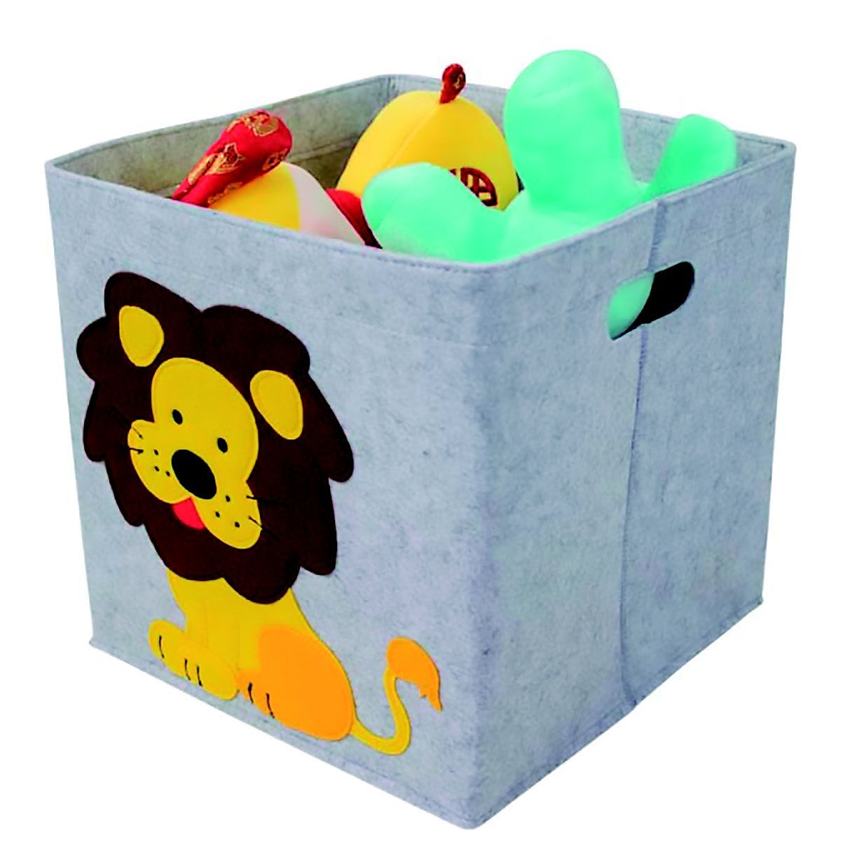 ENFANT'ASY - Caja Cesta Organizar Almacenar Juguetes Plegable En Fieltro León