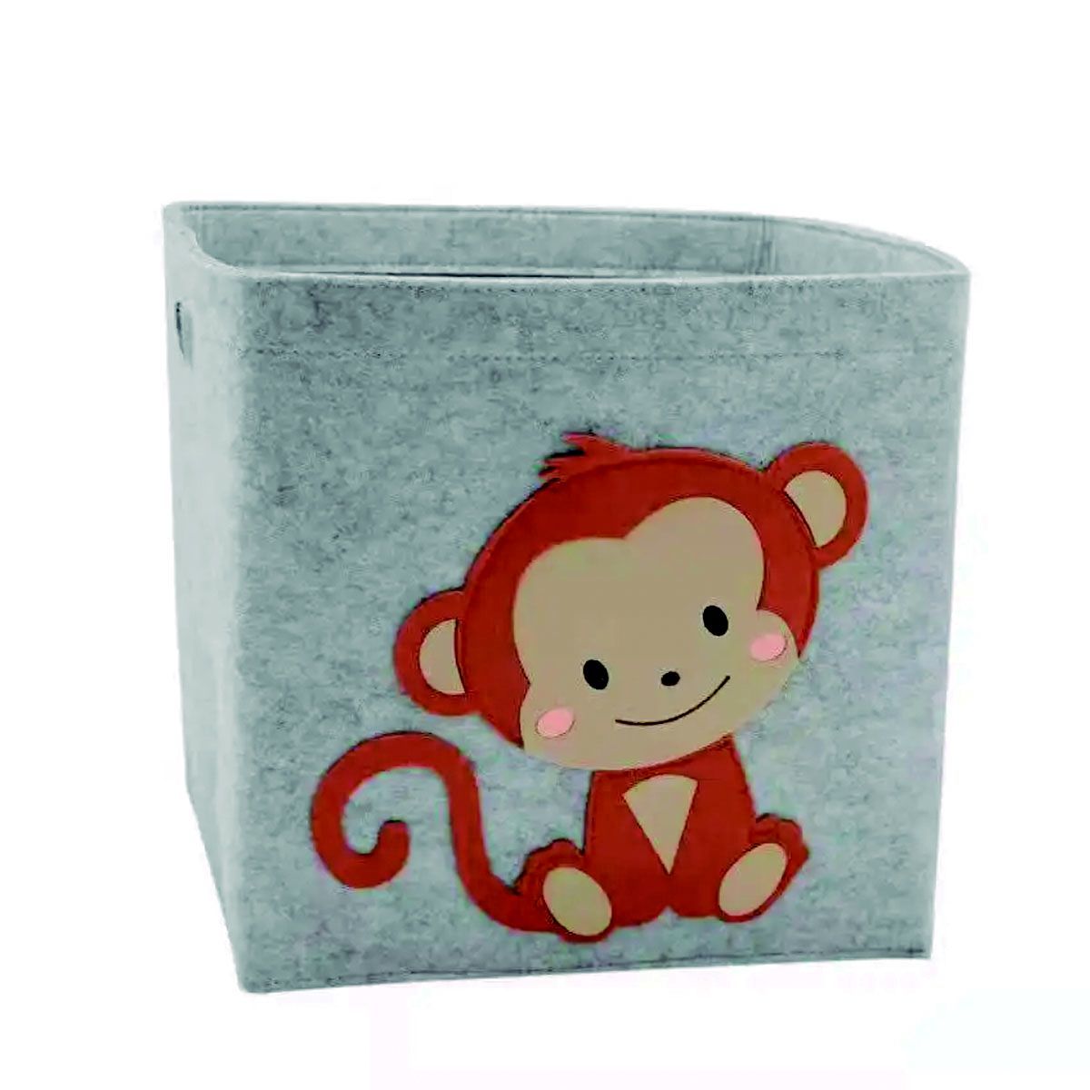 ENFANT'ASY - Caja Cesta Organizar Almacenar Juguetes Plegable En Fieltro Mono