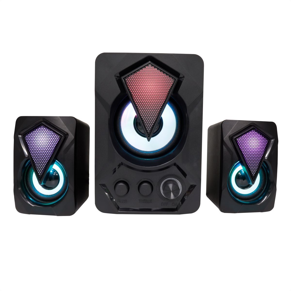 JALTECH - Parlantes Gamer 2.1 G3 Rgb Para Pc / Portátil, 11 Watts Rms
