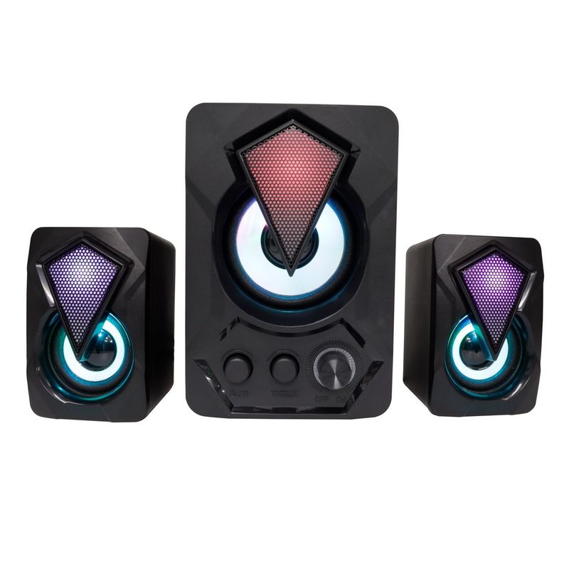 JALTECH - Parlantes Gamer 2.1 G3 Rgb Para Pc / Portátil, 11 Watts Rms