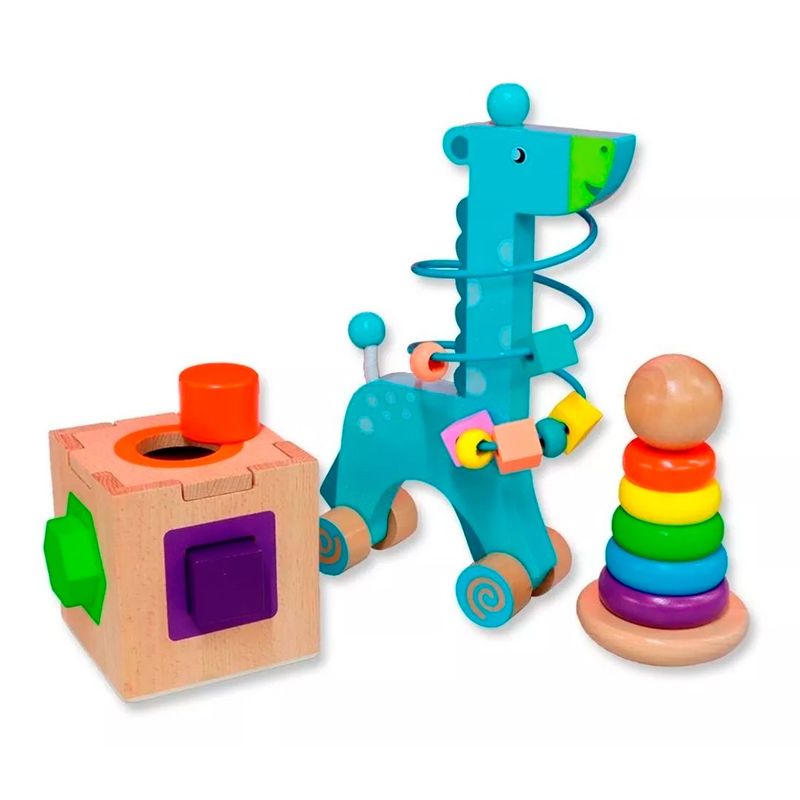 GENERAC - Juguete Cubo Didáctico De Aprendizaje En Madera Montessori.