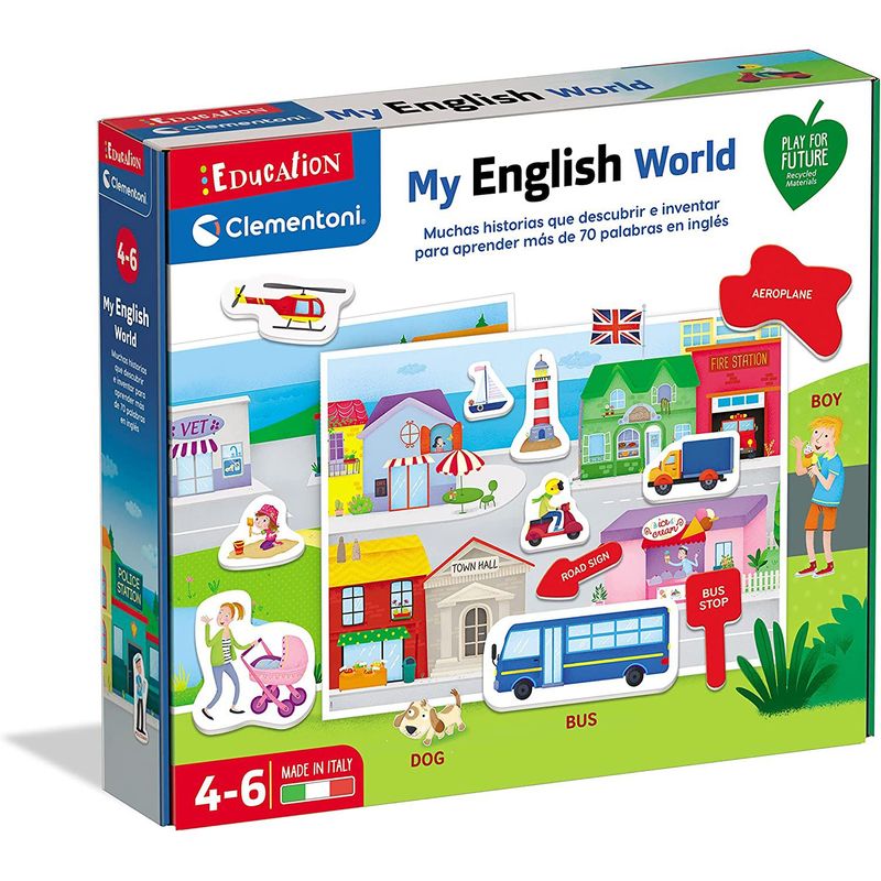 CLEMENTONI - Juego Didáctico Niños Aprendiendo Inglés Vocabulario Niñas