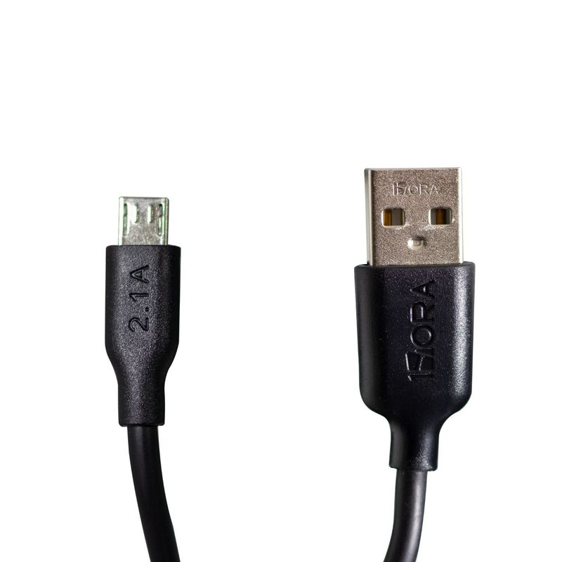 1 HORA - Cable de Carga y Datos 1HORA V8 2.1A a USB Cab245 Black