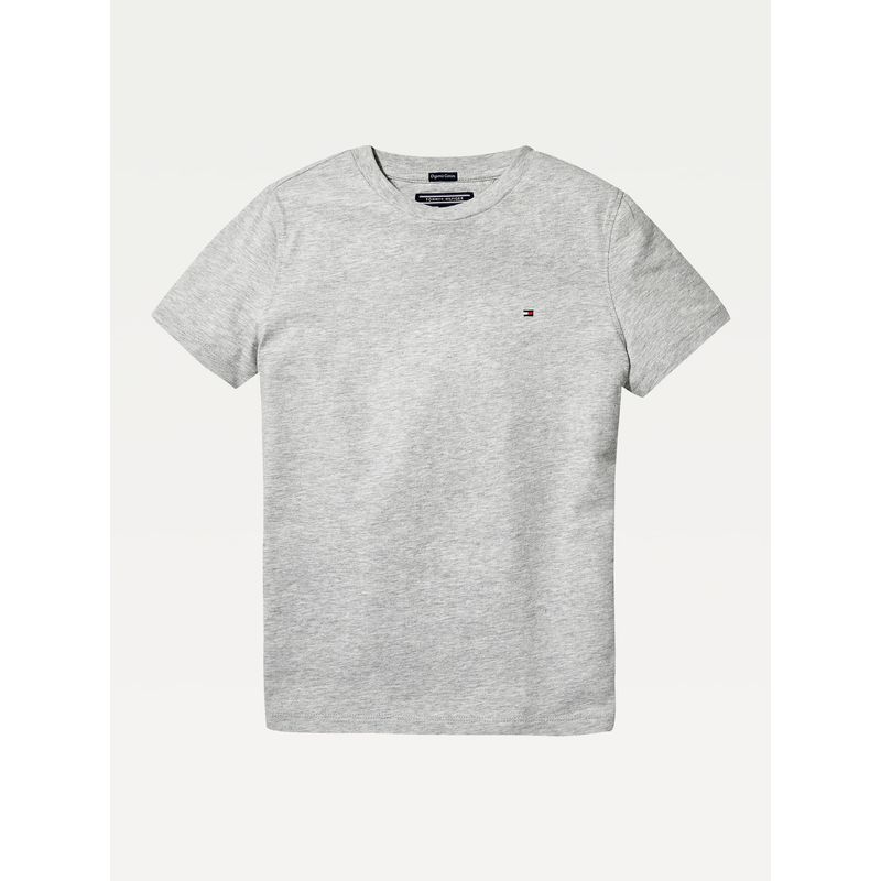 TOMMY HILFIGER - Camiseta Niño Básica De Algodón Orgánico Gris Tommy Hilfiger