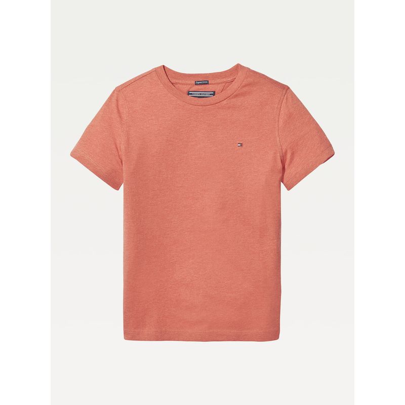TOMMY HILFIGER - Camiseta Básica De Algodón Orgánico Niño Rojo Tommy Hilfiger