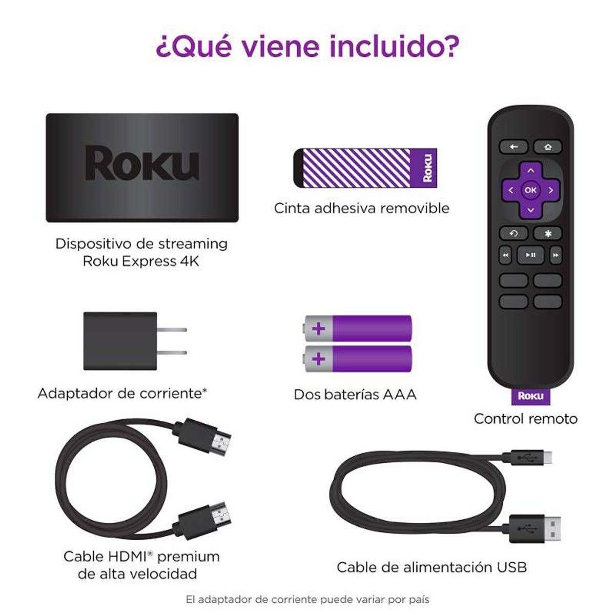 ROKU - Roku Express 4k+ Reproductor Ultima Versión Control Por Voz R3941r