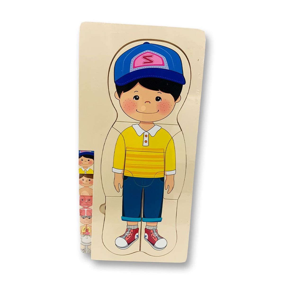 GENERAC - Rompecabezas Cuerpo Humano Didáctico Madera Niño.