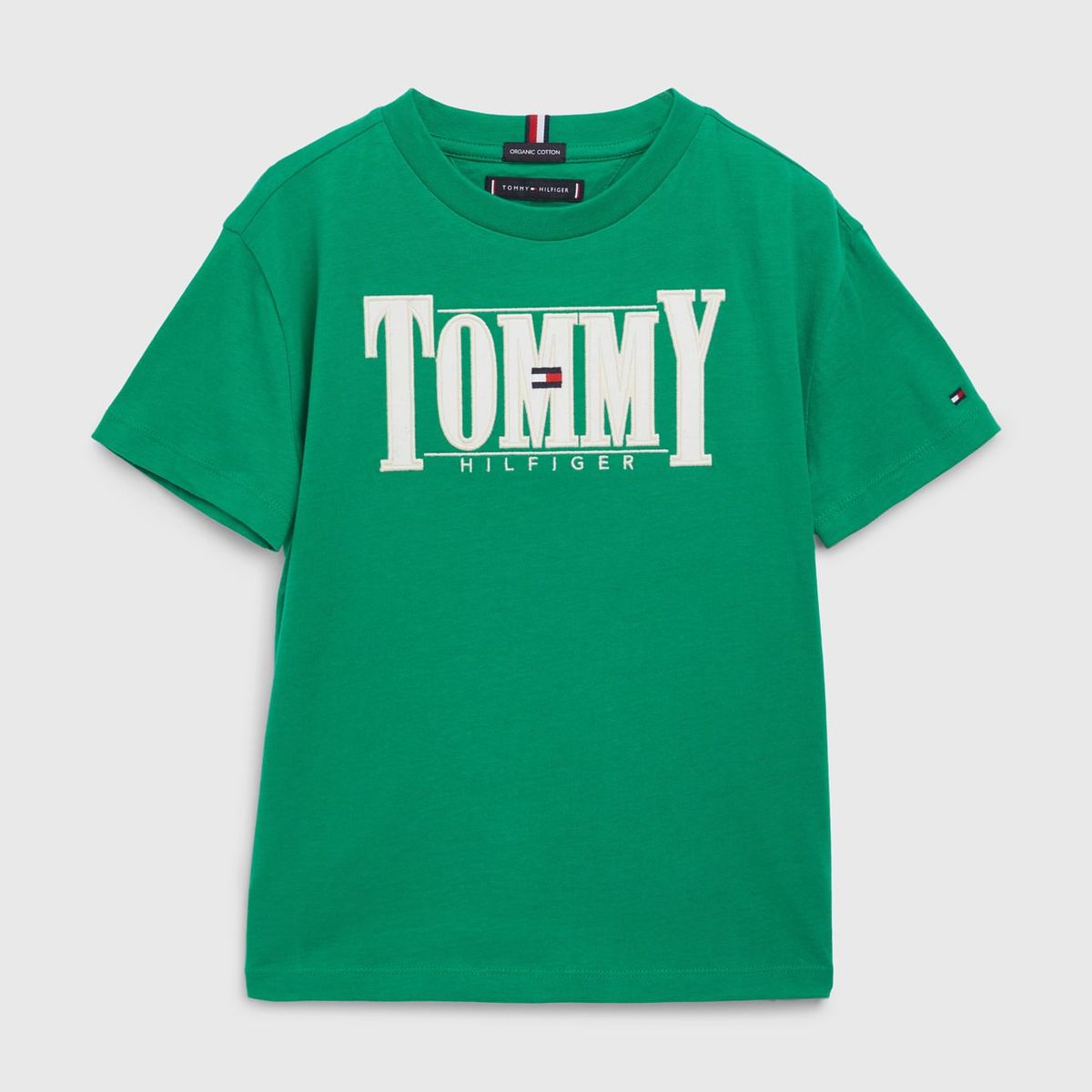 TOMMY HILFIGER - Camiseta Con Aplicación De Pana Niño Verde Tommy Hilfiger