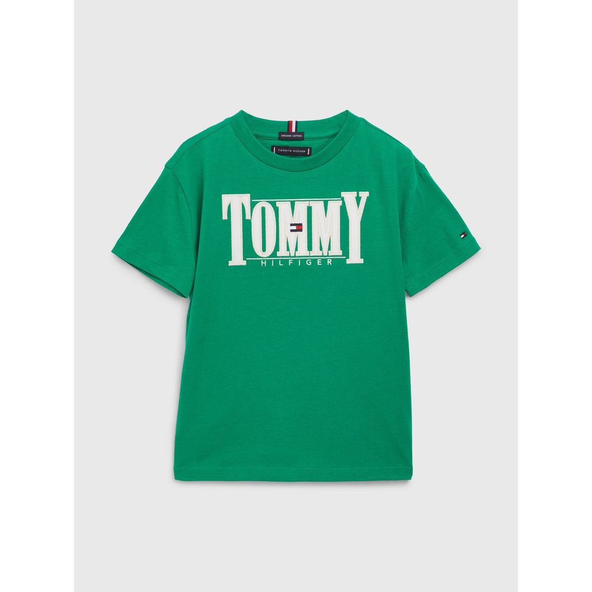 TOMMY HILFIGER - Camiseta Con Aplicación De Pana Niño Verde Tommy Hilfiger