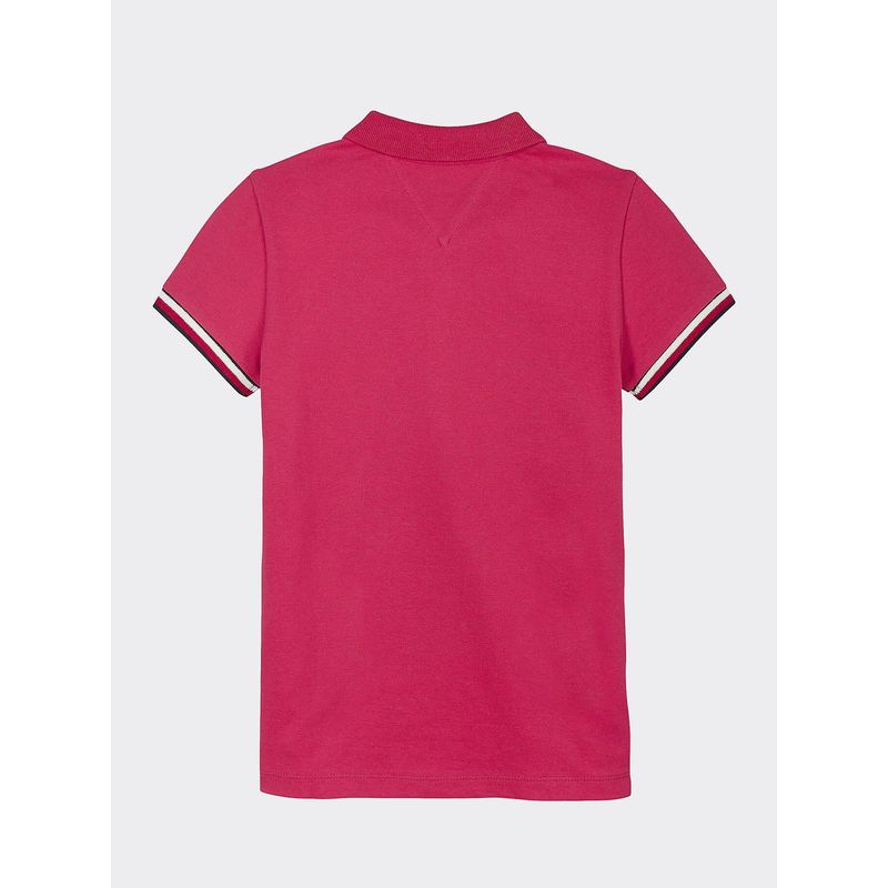 TOMMY HILFIGER - Polo Niña Manga Corta Rojo Esencial Tommy Hilfiger