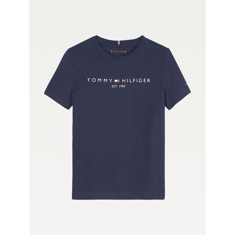 TOMMY HILFIGER - Camiseta Essential De Algodón Niño Azul Tommy Hilfiger