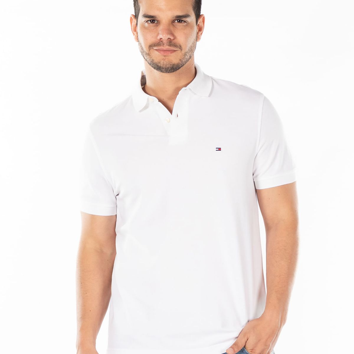 TOMMY HILFIGER - Polo 1985 De Corte Regular Hombre Blanco Tommy Hilfiger