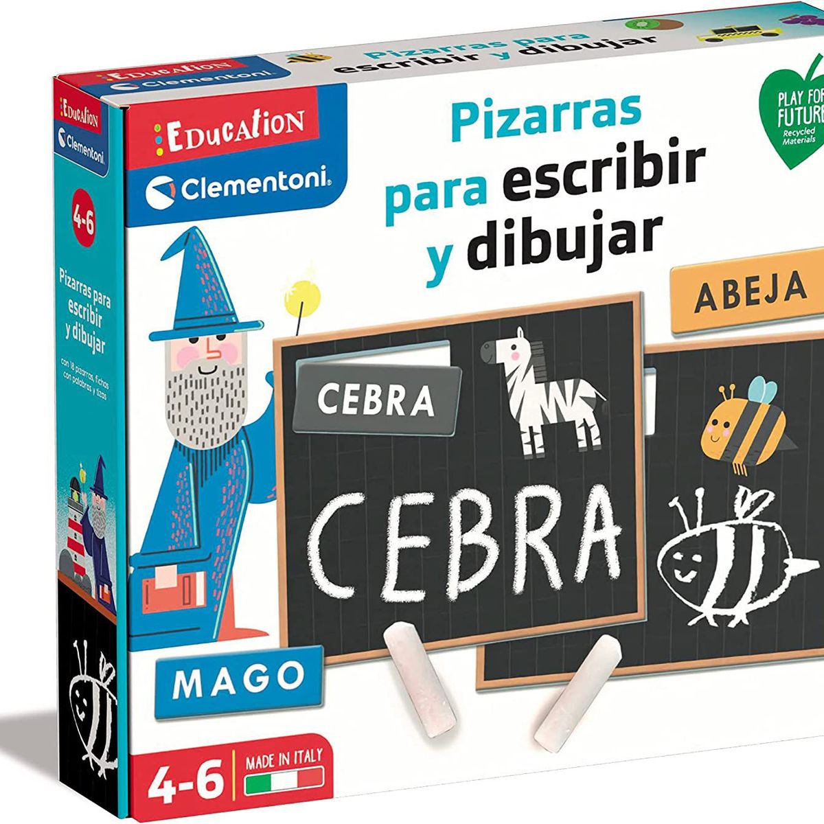 CLEMENTONI - Tablero Para Niños Aprende A Escribir Y Dibujar Montessori