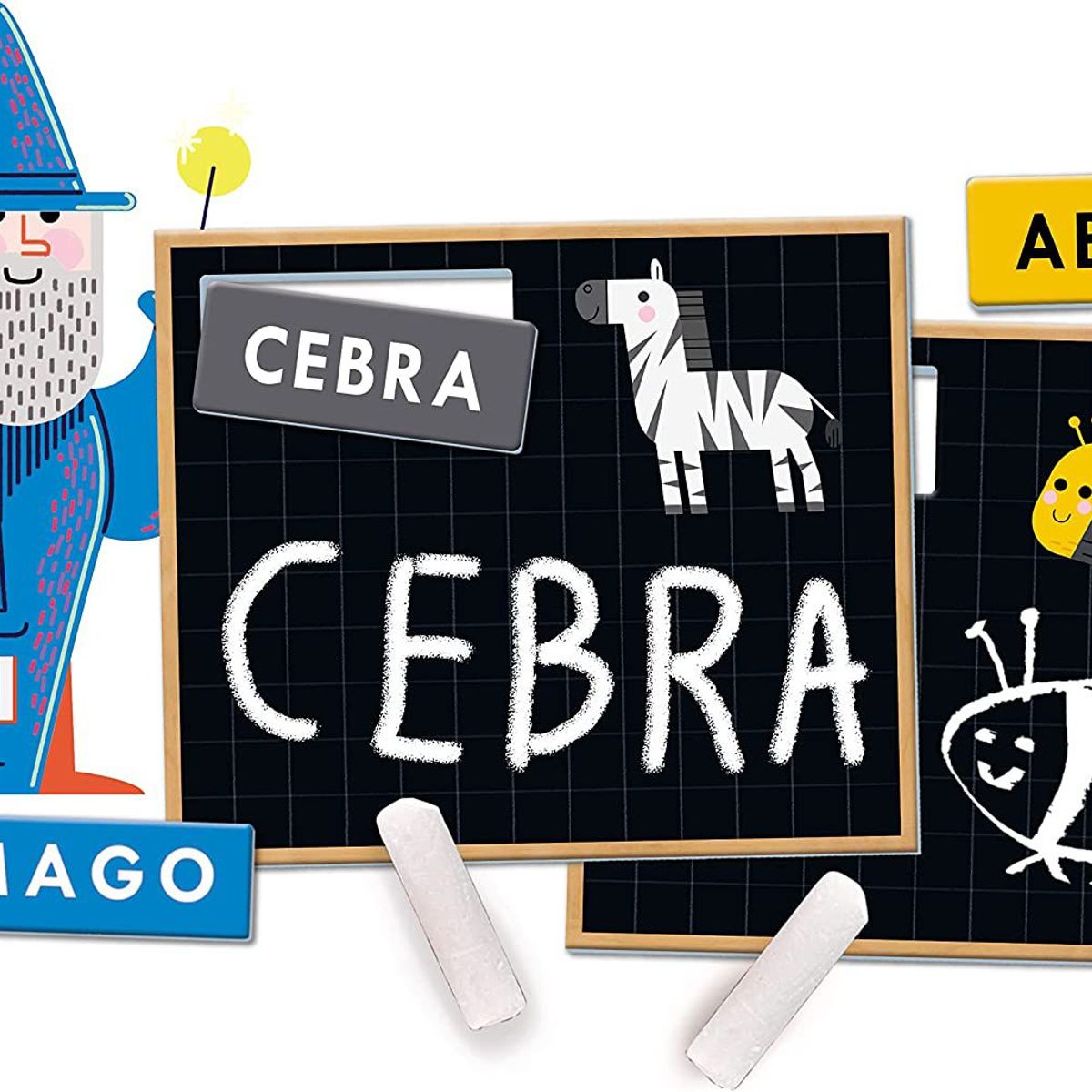 CLEMENTONI - Tablero Para Niños Aprende A Escribir Y Dibujar Montessori