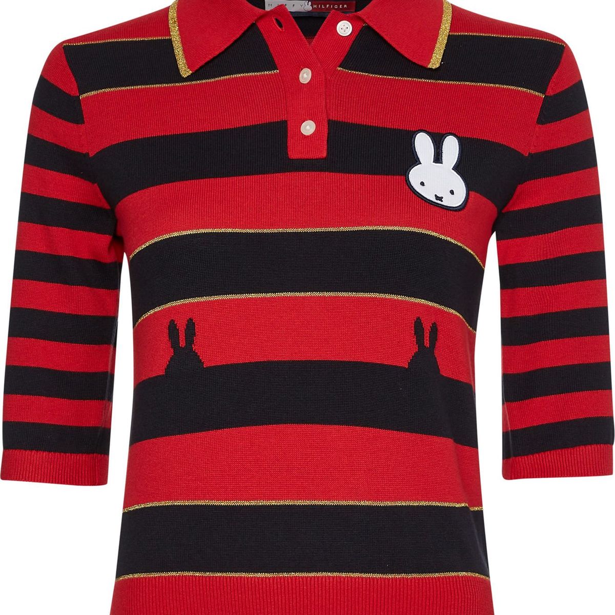 TOMMY HILFIGER - Polo De Rayas Th X Miffy Mujer Rojo Tommy Hilfiger