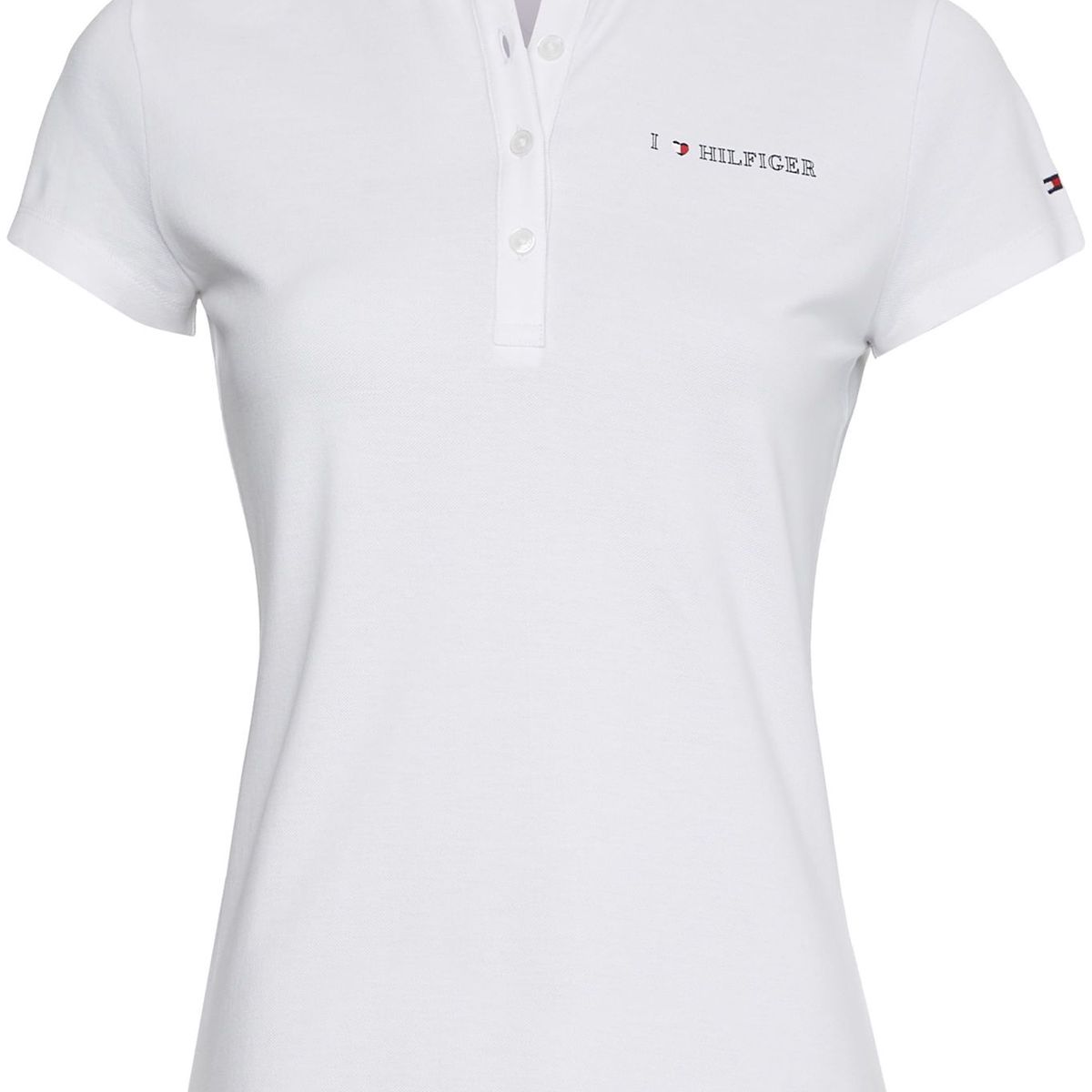 TOMMY HILFIGER - Polo Slim I Love Hilfiger Mujer Blanco Tommy Hilfiger