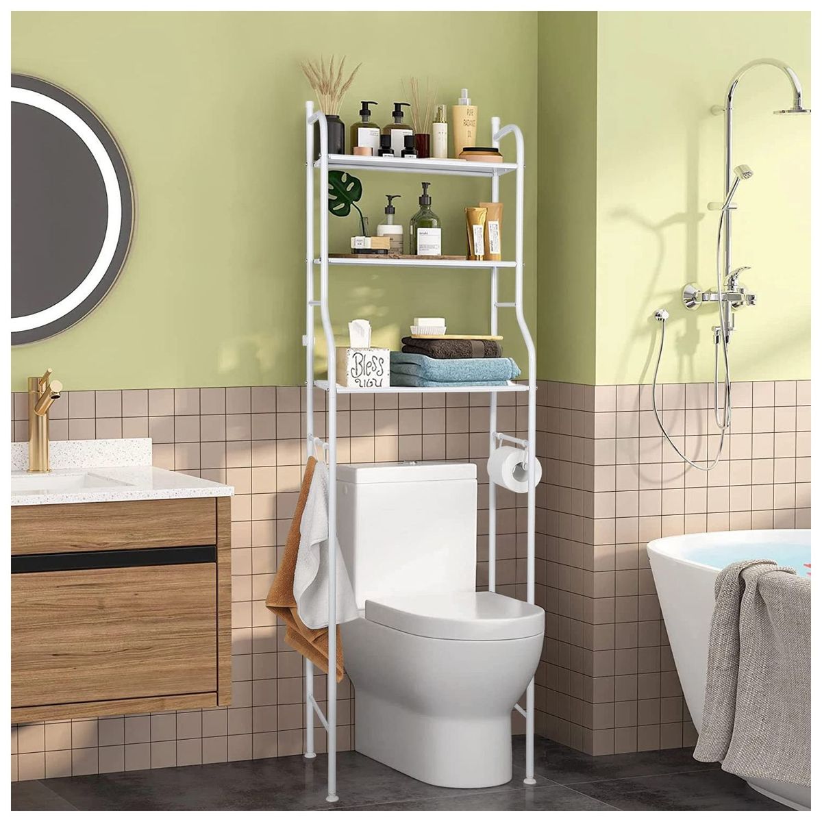 ONE PIXEL - Estante Organizador De Baño 3 Niveles Para Ahorrar Espacio ONE PIXEL