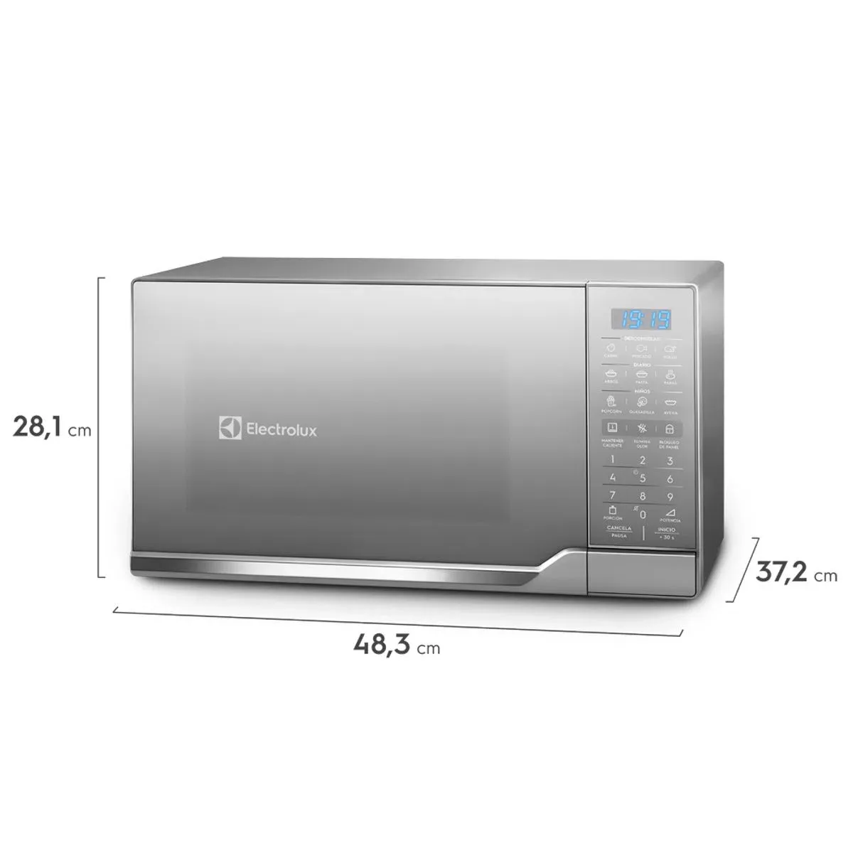 ELECTROLUX - Horno Microondas Electrolux 25L Función Mantener Caliente Gris EMDO25S3GSLUG
