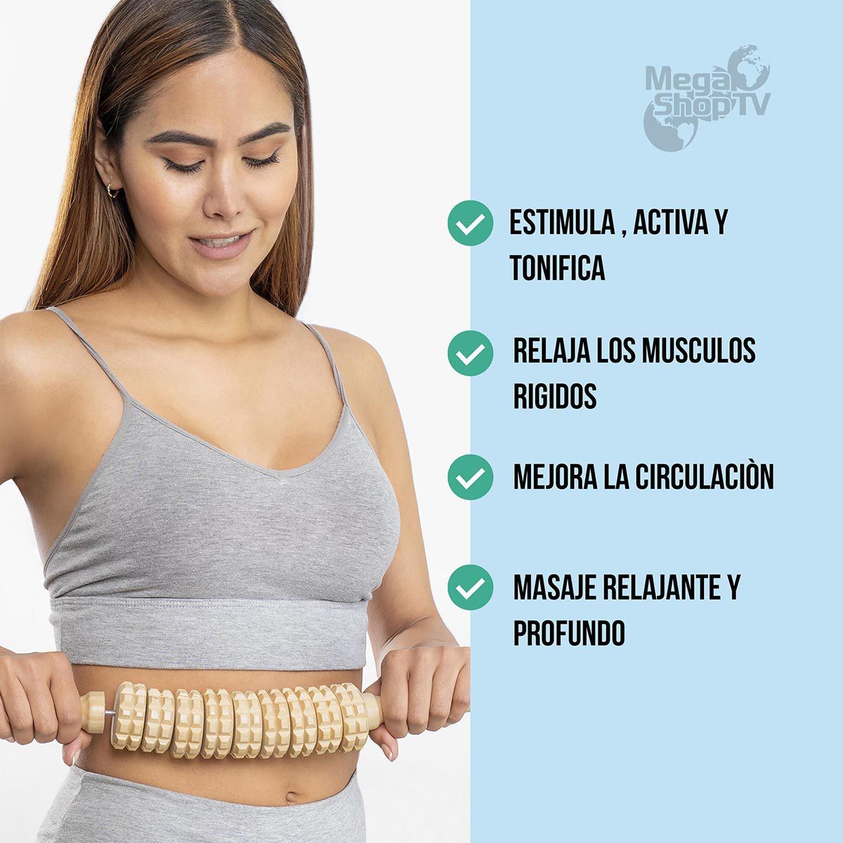 STYLE STARS - Kit maderoterapia de 5 masajeadores relajantes y reductores