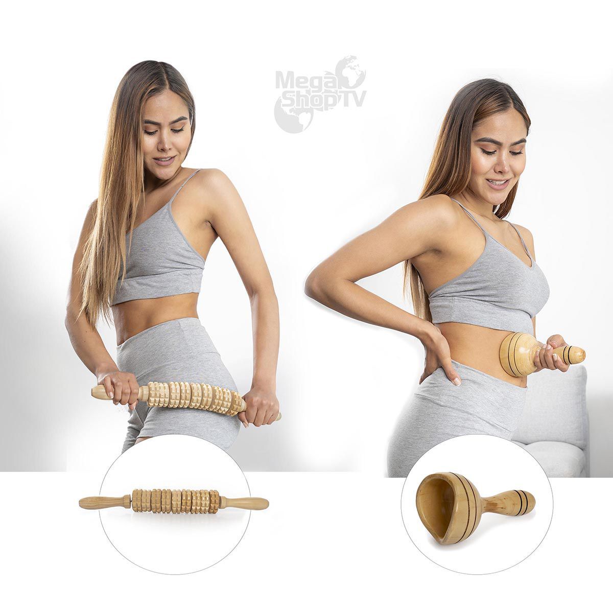 STYLE STARS - Masajeadores en Kit x 5 maderoterapia relajantes y reductores