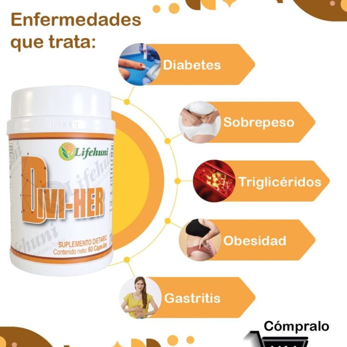 LIFEHUNI - Promoción Divi-Her Lifehuni Suplementos Dietarios x2
