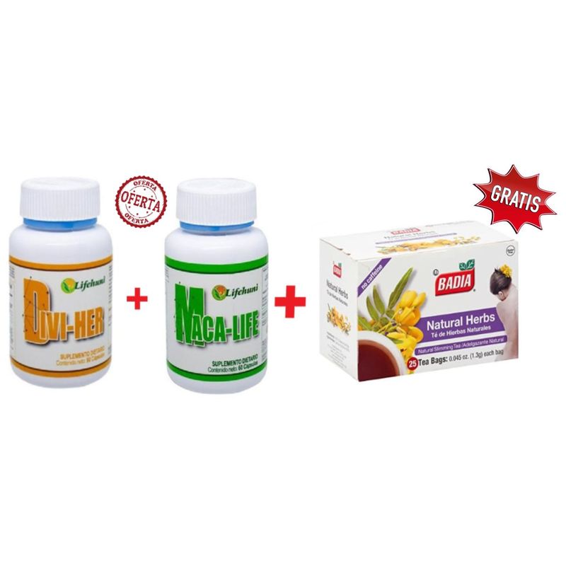 LIFEHUNI - Promoción Divi-HerMaca Life Suplementos Te Badia Multi-vitaminico