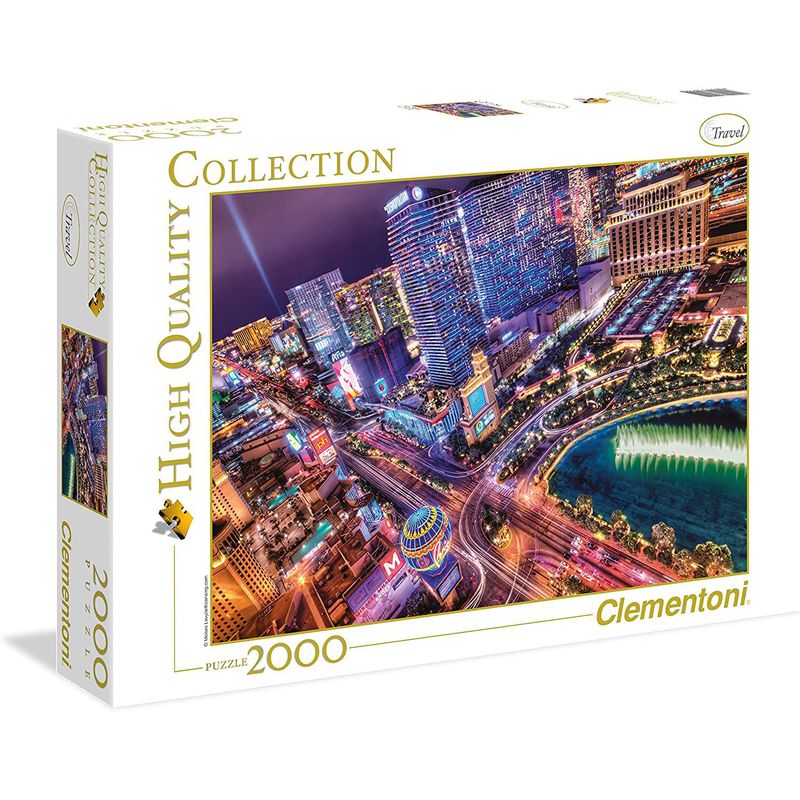 CLEMENTONI - Rompecabezas 2000 Piezas Adulto Las Vegas Clementoni Quality