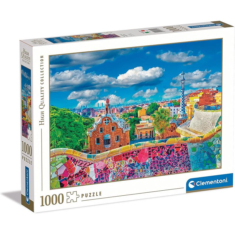 CLEMENTONI - Rompecabezas 1000 Piezas Adulto Park Guell Barcelona Arte