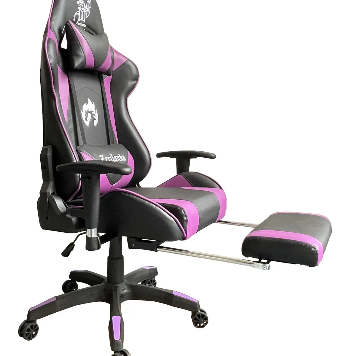 ZER - Silla Gamer Reclinable Ergonomica Profesional Premium Kitsune Morada