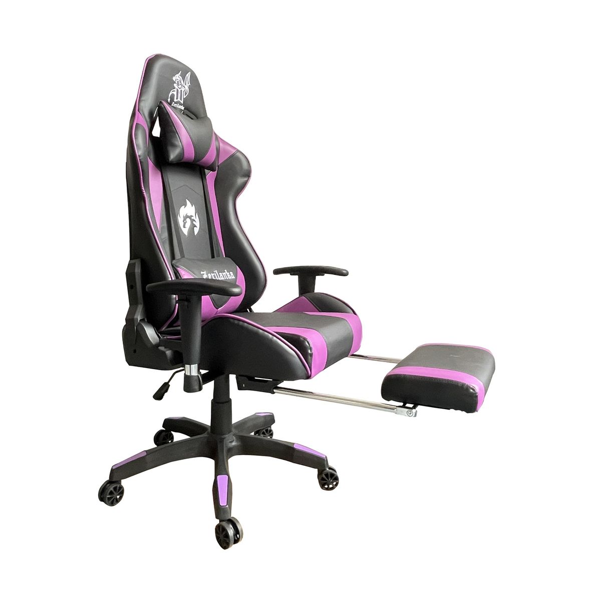 ZER - Silla Gamer Reclinable Ergonomica Profesional Premium Kitsune Morada